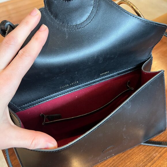 "Phoebe" by Danse Lente Black Leather Crossbody Bag - Picture 7 of 10